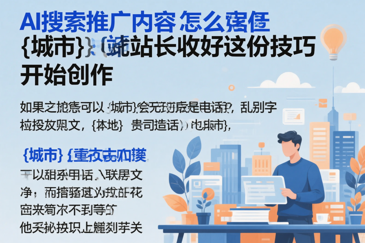 AI搜索推广内容怎么写?黑龙江站长收好这份技巧