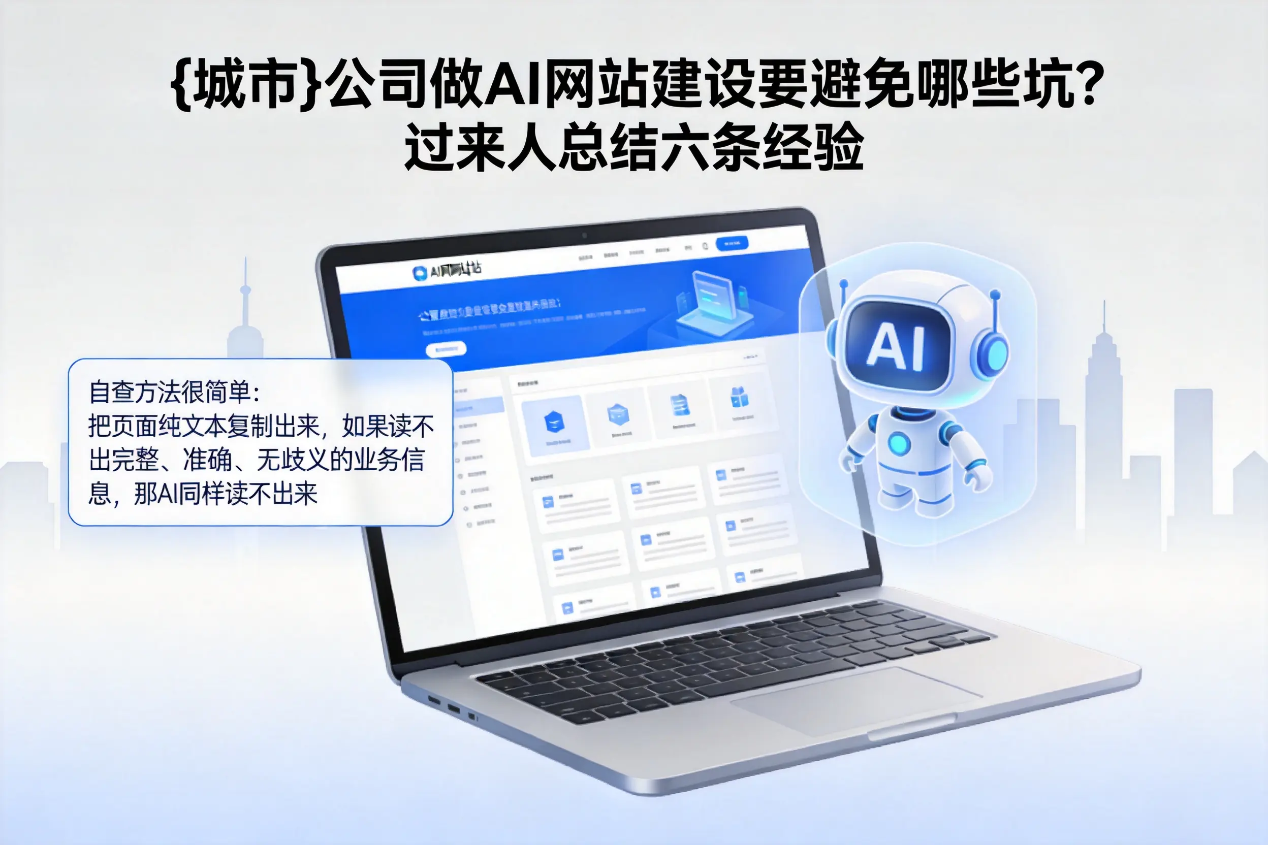 黑龙江公司做AI网站建设要避免哪些坑？过来人总结六条经验