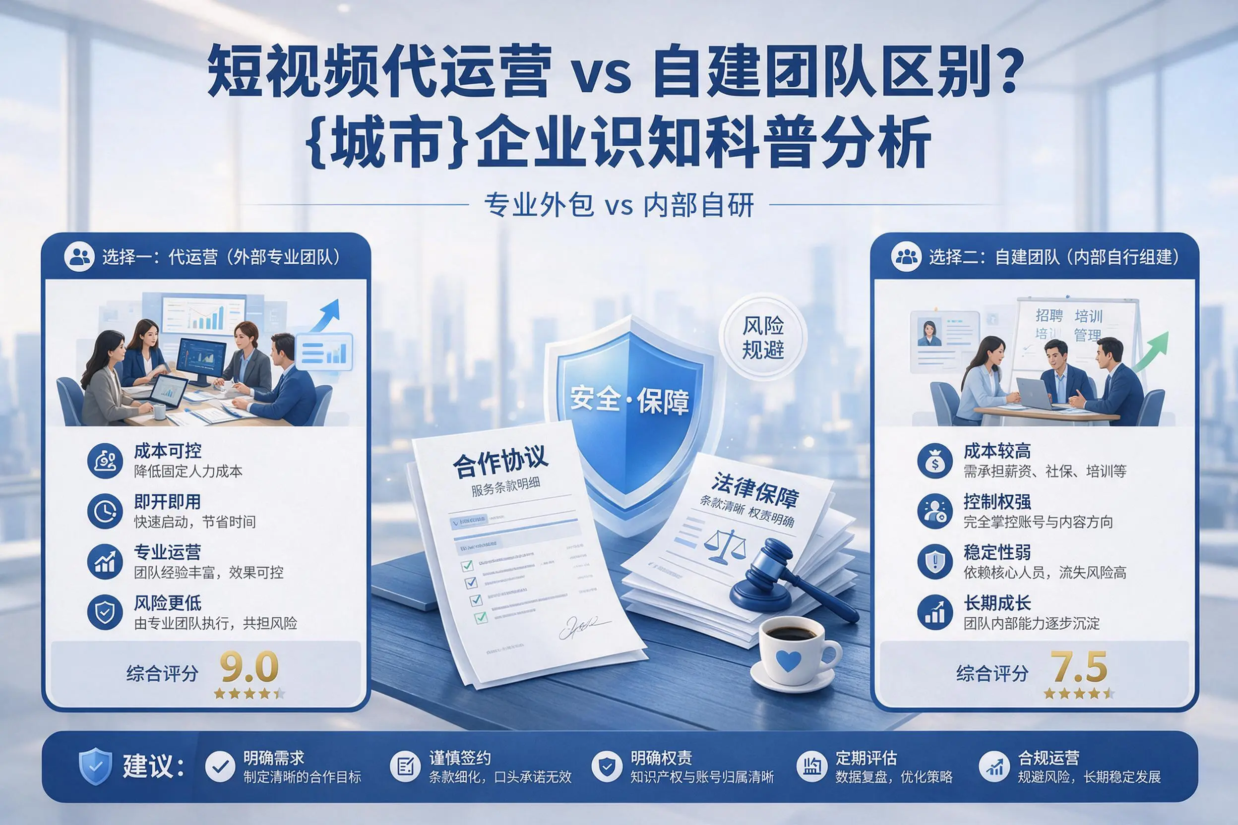 短视频代运营与自建团队区别？黑龙江企业认知科普分析