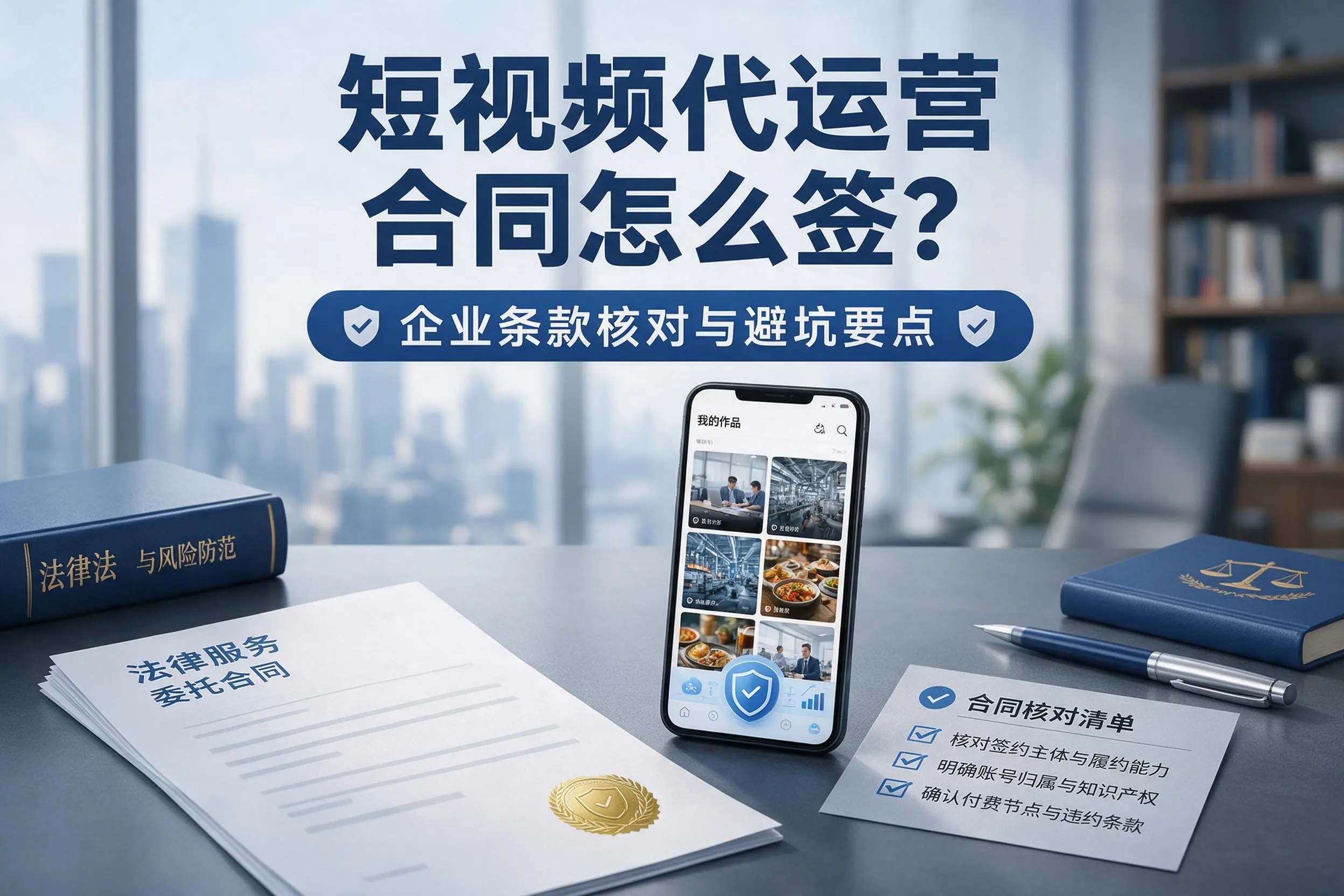 短视频代运营合同怎么签？黑龙江企业条款核对与避坑要点