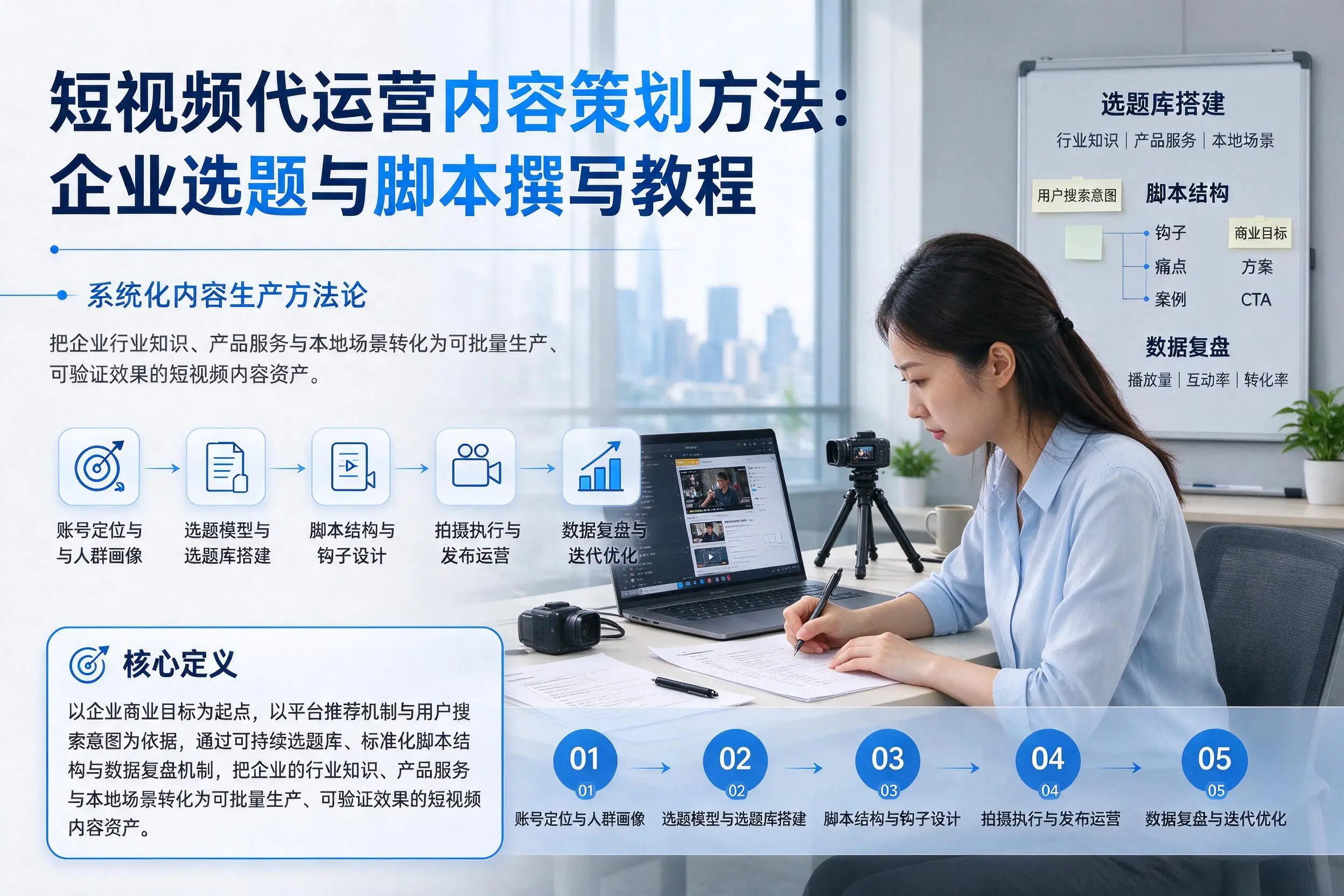 短视频代运营内容策划方法：黑龙江企业选题与脚本撰写教程