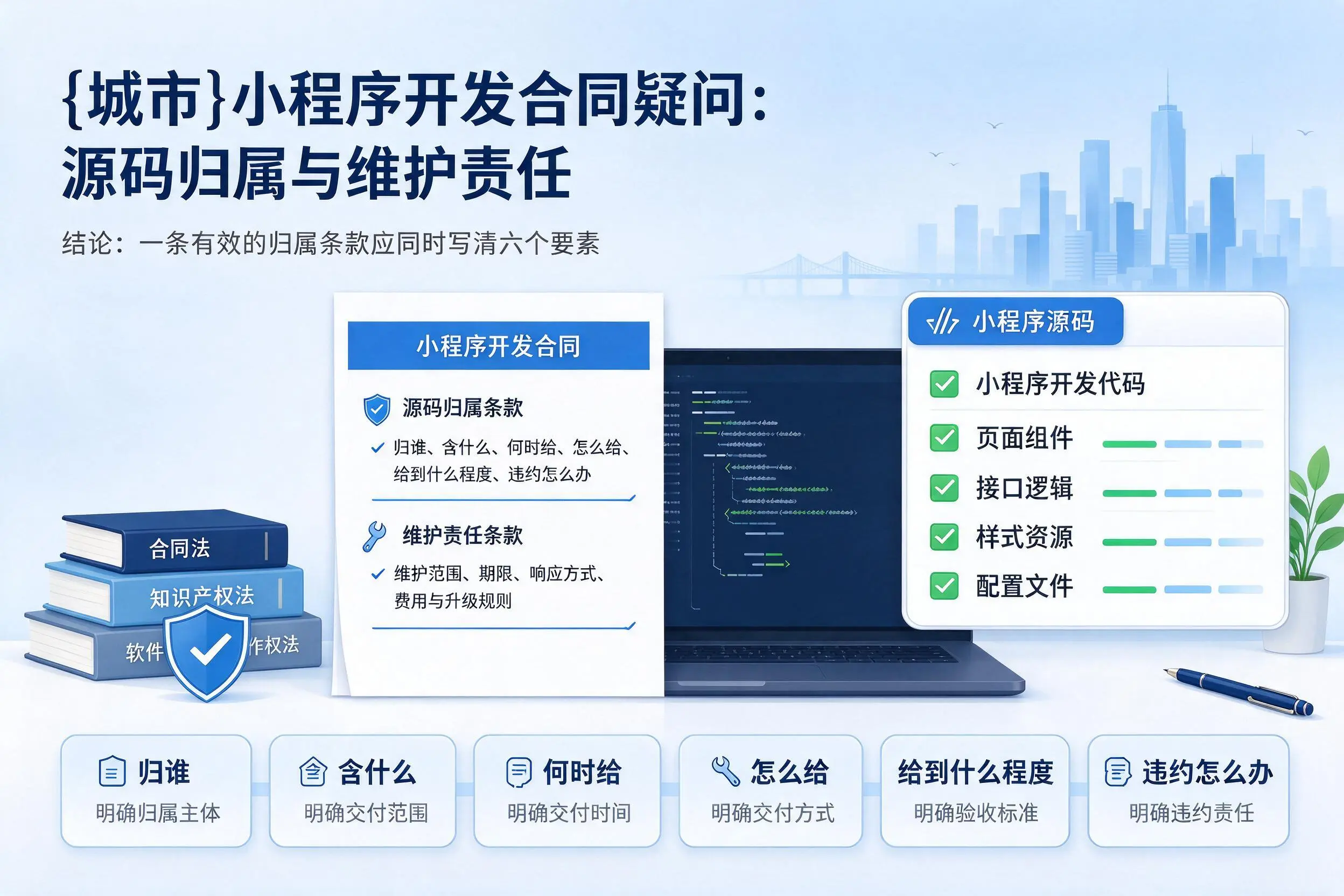 黑龙江小程序开发合同疑问:源码归属与维护责任