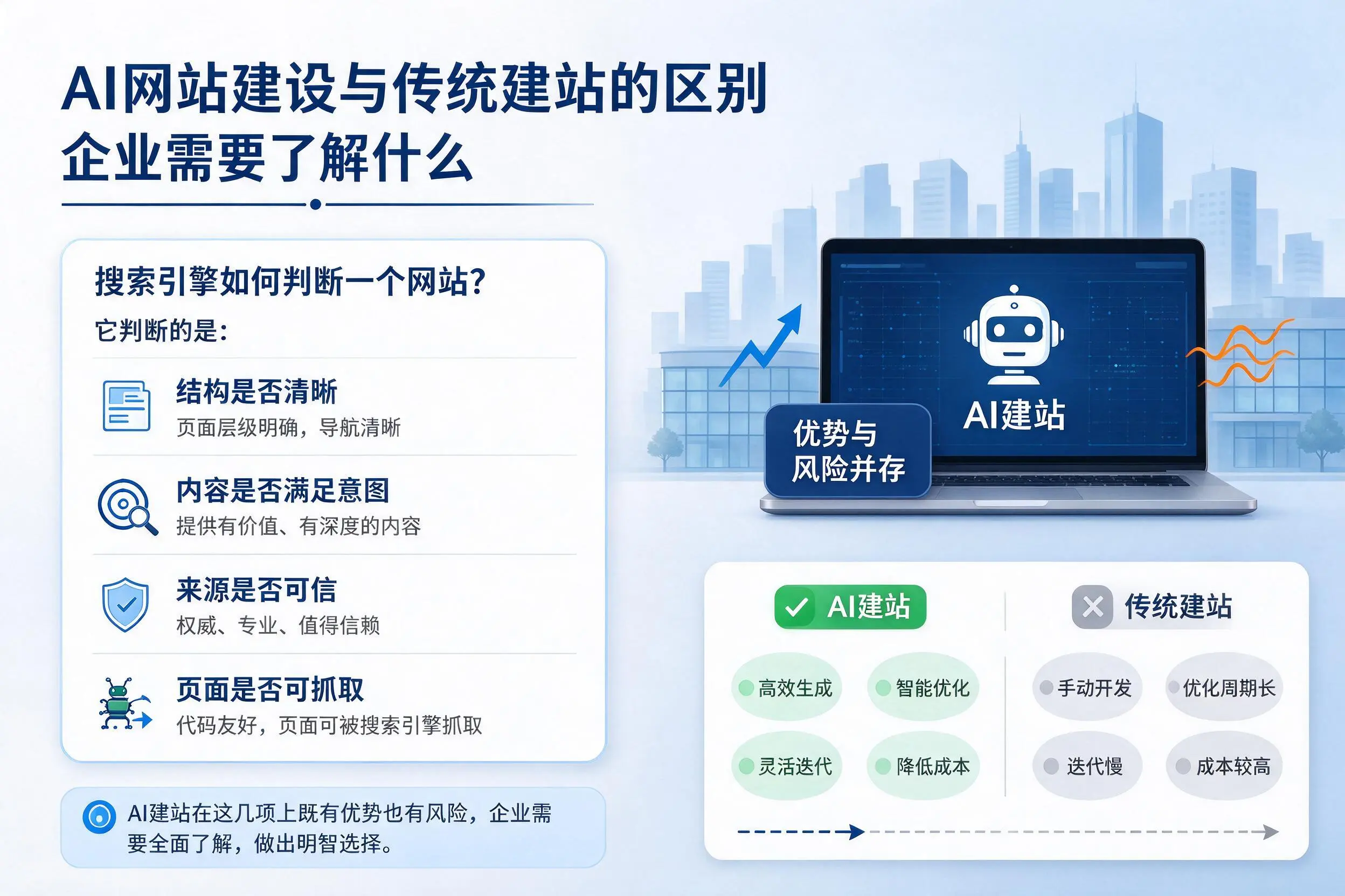 AI网站建设与传统建站的区别，黑龙江企业需要了解什么