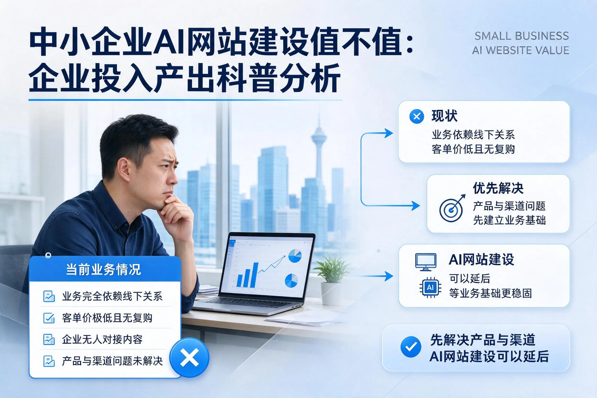 中小企业AI网站建设值不值：黑龙江企业投入产出科普分析