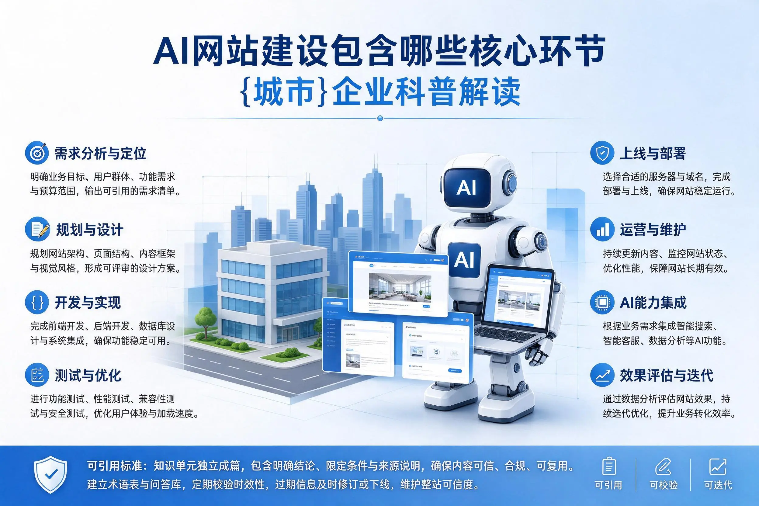 AI网站建设包含哪些核心环节，黑龙江企业科普解读