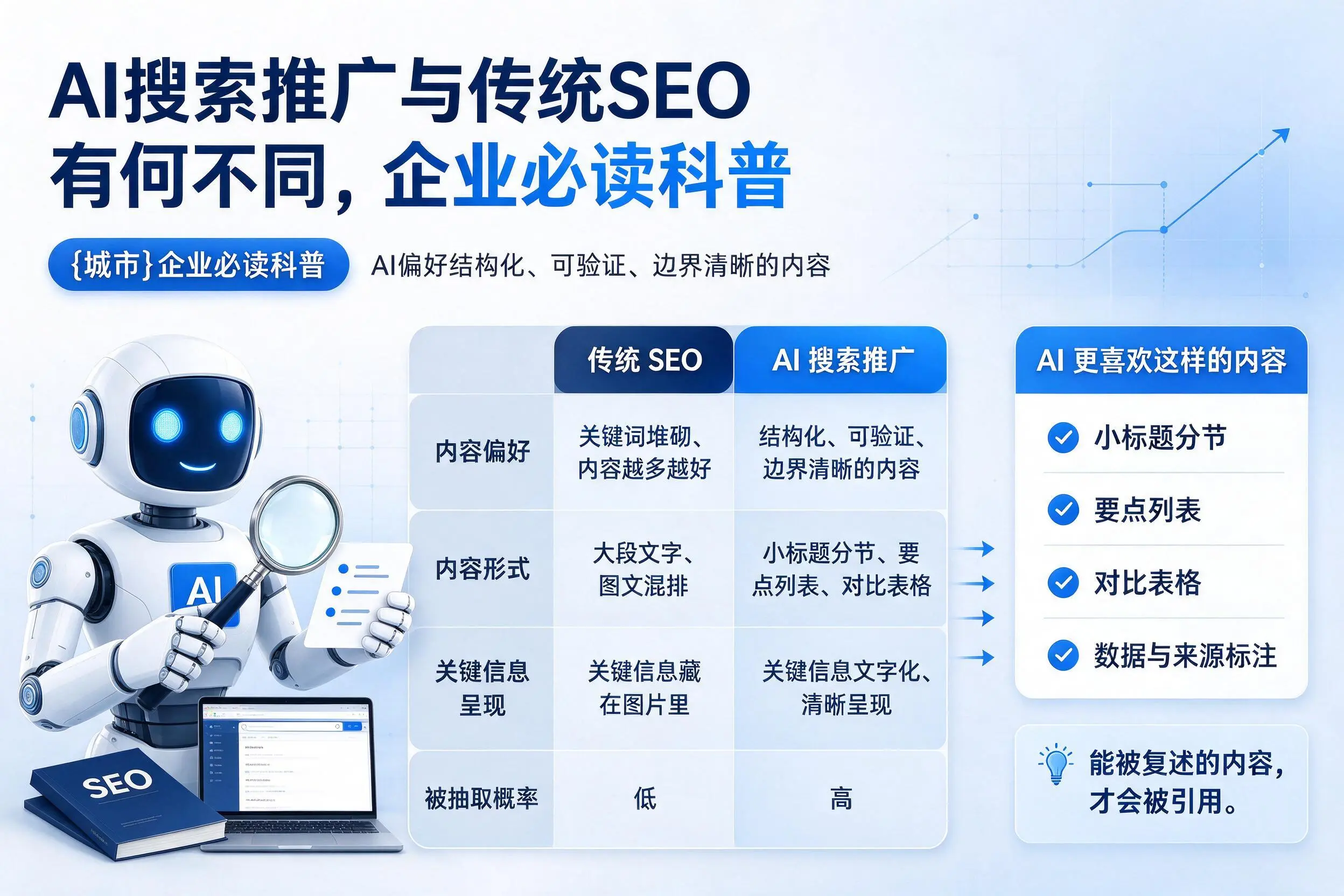 AI搜索推广与传统SEO有何不同,黑龙江企业必读科普